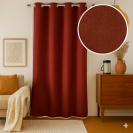 Rideau mont�n�gro brique 140 x 250 cm - mt - mondial tissus