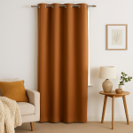 Rideau occultant silky jaune troyes 135x250 cm - mt - mondial tissus