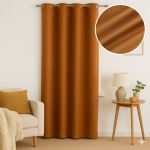 Rideau occultant silky jaune troyes 135x250 cm - mt - mondial tissus