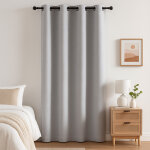Rideau thermique ruflette gris glacier 140x250cm - mt - mondial tissus