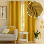 Rideau velours jaune barton 135x240cm - mt - mondial tissus