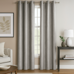 Rideau velours gris barton 135x240cm - mt - mondial tissus