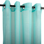 Rideau voilage jim turquoise 140x240 - mondial tissus