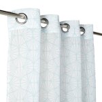 Rideau voilage motifs g�om�triques bleus - mondial tissus