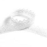 Ruban dentelle 25 mm blanc - mt - mondial tissus