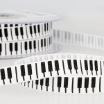 Ruban piano blanc 10mm - mondial tissus