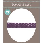 Ruban satin plumetis pois 9 mm mauve - frou frou - mondial tissus