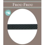 Ruban satin plumetis pois 9 mm noir - frou frou - mondial tissus