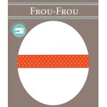 Ruban satin plumetis pois 9 mm orange - frou frou - mondial tissus