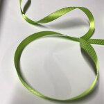 Ruban satin plumetis pois 9 mm vert pomme - frou frou - mondial tissus