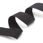 Ruban serg� noir 25 mm - mt - mondial tissus