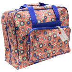 Sac machine  coudre fleurs bleues - mt - mondial tissus