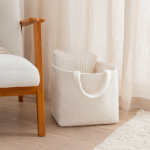 Sac de rangement bouclette �cru 25x25x25cm - mt - mondial tissus