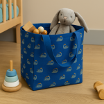 Sac de rangement dino 25x25 bleu - mt - mondial tissus