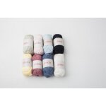 Sachet de 8 mini - pelotes - couleur poudre - phildar - mondial tissus