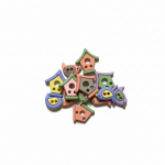 Sachet boutons fantaisie cabanes d'oiseaux multicolores - r�cr�atys - mondial tissus
