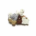 Sachet boutons fantaisie th�me chien � gogo - r�cr�atys - mondial tissus