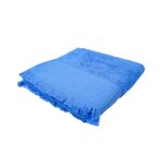 Serviette ponge abeille 50x100cm bleu - mt - mondial tissus