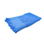 Serviette invit ponge abeille 30x50cm bleu - mt - mondial tissus