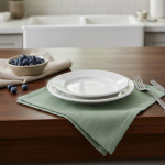 Serviette de table essentiel verte - mt - mondial tissus