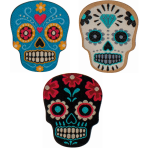 Set de 3 cussons thermocollant ttes de mort - mt - mondial tissus