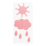 Sticker thermocollant rose m�t�o enfant - mondial tissus