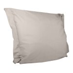 Taie d'oreiller finition volant beige - mt - mondial tissus