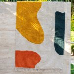 Tapis cru formes abstraites multicolores 120x180cm - mondial tissus