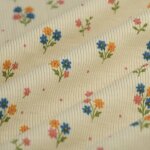 Tissu c�te 2x2 extensible bouquet multicolore - mondial tissus