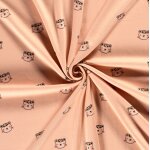 Tissu alpfleece tte lopard pche - mondial tissus