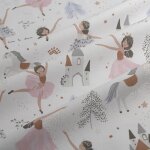 Tissu bachette ballerine licorne rose - mt - mondial tissus