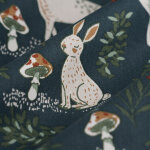 Tissu bachette lapin malin bleu - mt - mondial tissus