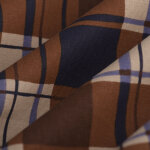 Tissu bachette tinsley marron bleu - mt - mondial tissus