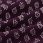 Tissu batiste coton block print flamme violet - mt - mondial tissus