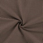 Tissu bengaline imprim mini pied de poule camel - mondial tissus