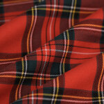 Tissu � carreaux rouge clan - mondial tissus