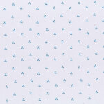 Tissu coton blanc ros� motifs petits point de croix bleu - frou frou - mondial tissus
