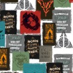 Tissu coton harry potter patchwork multicolore - mondial tissus