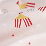 Tissu coton rose chapiteaux de cirque - mt - mondial tissus