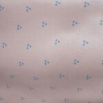 Tissu coton rose clair motifs petits point de croix turquoise - frou frou - mondial tissus