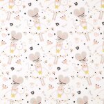 Tissu coton souris danseuse blanc rose - mondial tissus Tissu coton souris danseuse blanc rose - mondial tissus