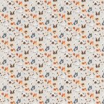 Tissu coton tte de chiens  gogo fond perle - fryett's - mondial tissus