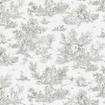 Toile a draps toile jouy coton gris 280cm - mondial tissus
