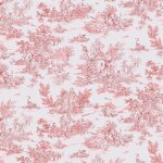Toile a draps toile jouy coton rouge 280cm - mondial tissus