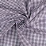 Tissu coton vichy petits carreaux bleu marine - mondial tissus