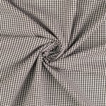 Tissu coton vichy petits carreaux noir - mondial tissus