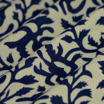 Tissu cr�pe viscose ecovero algues bleu �cru - mt - mondial tissus