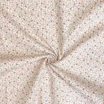 Tissu cretonne coton rose motif petites fleurs des bois rose - domotex - mondial tissus