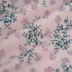 Tissu cretonne fleurs fantaisies �cru - mt - mondial tissus