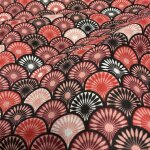 Tissu cretonne imprim ventails rose - mondial tissus